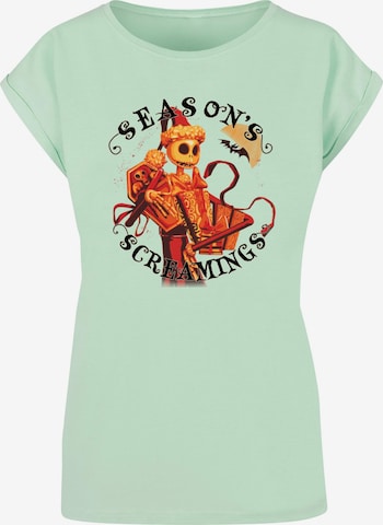 ABSOLUTE CULT Shirt 'The Nightmare Before Christmas - Seasons Screamings' in Green: front