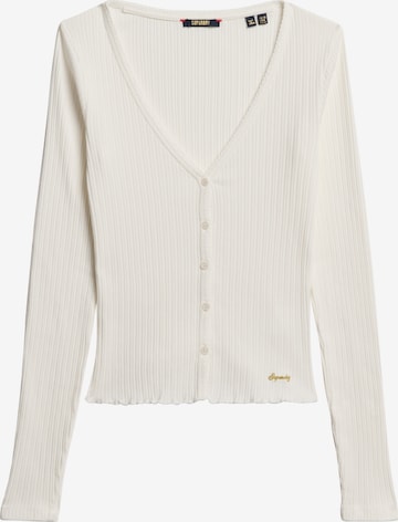 Cardigan Superdry en blanc : devant