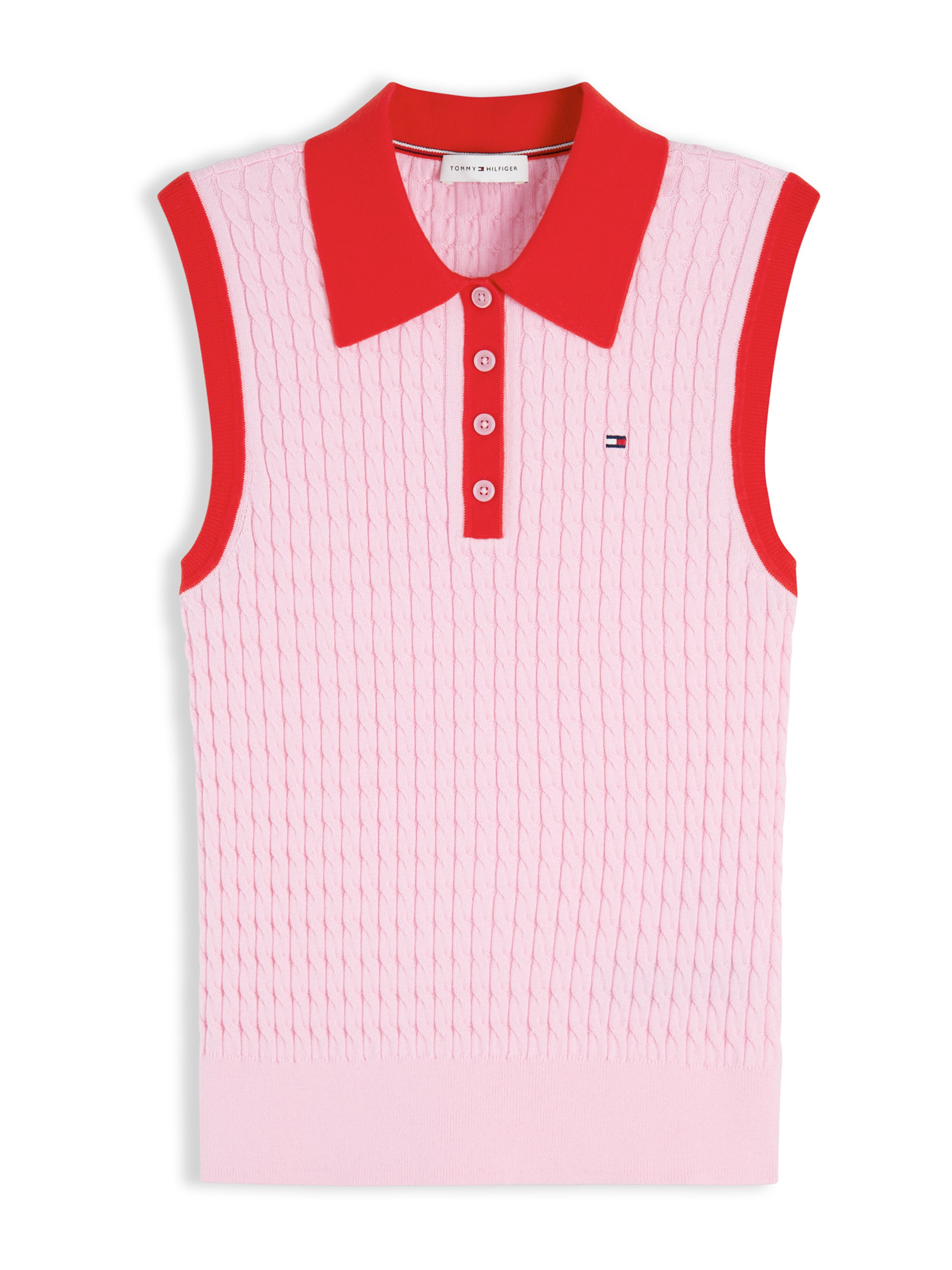 Tops en tricot TOMMY HILFIGER en rose : devant