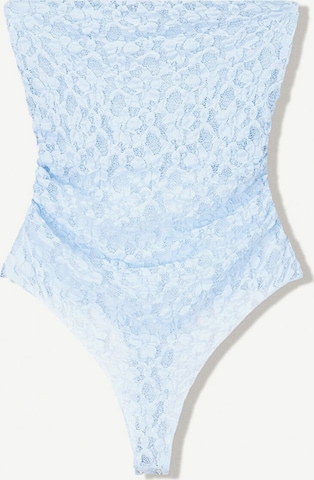 BershkaBodi - plava boja: prednji dio