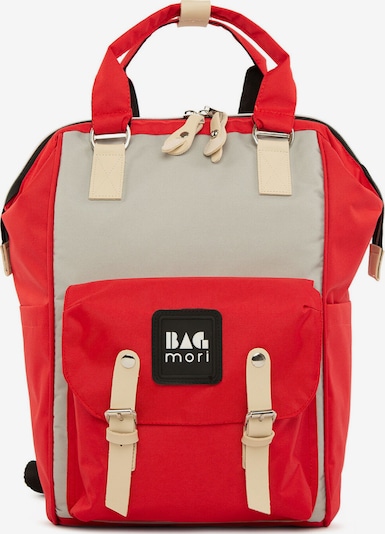 Bagmori Wickeltasche in beige / rot / schwarz, Produktansicht