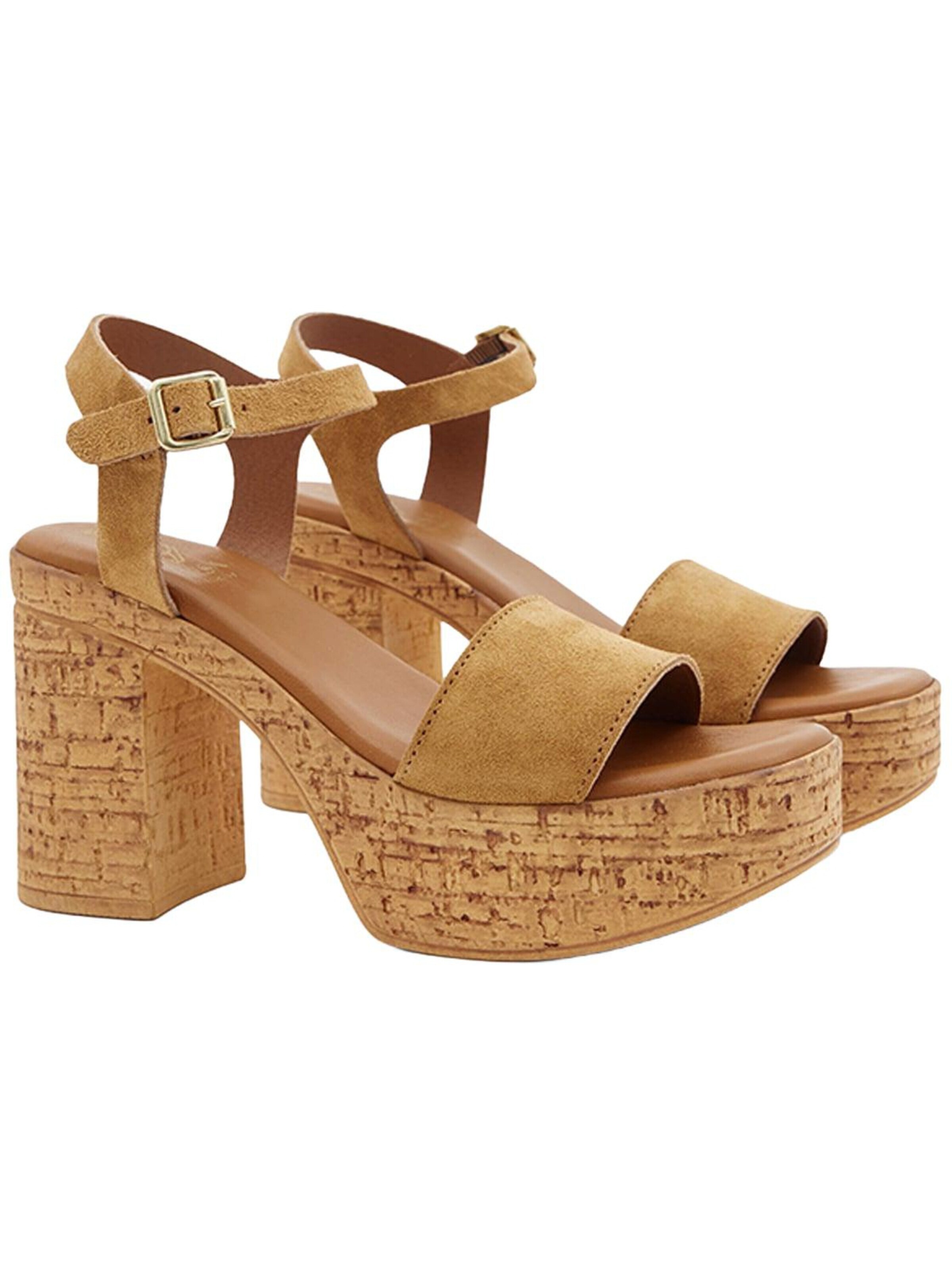 Desa Sandal 'Plateau-Sandalen' in Brown: front