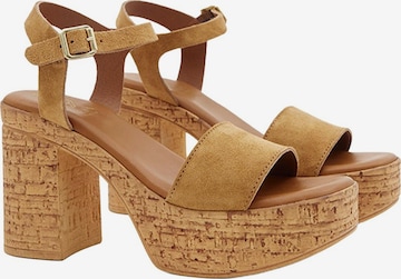 Desa Sandal 'Plateau-Sandalen' in Brown: front