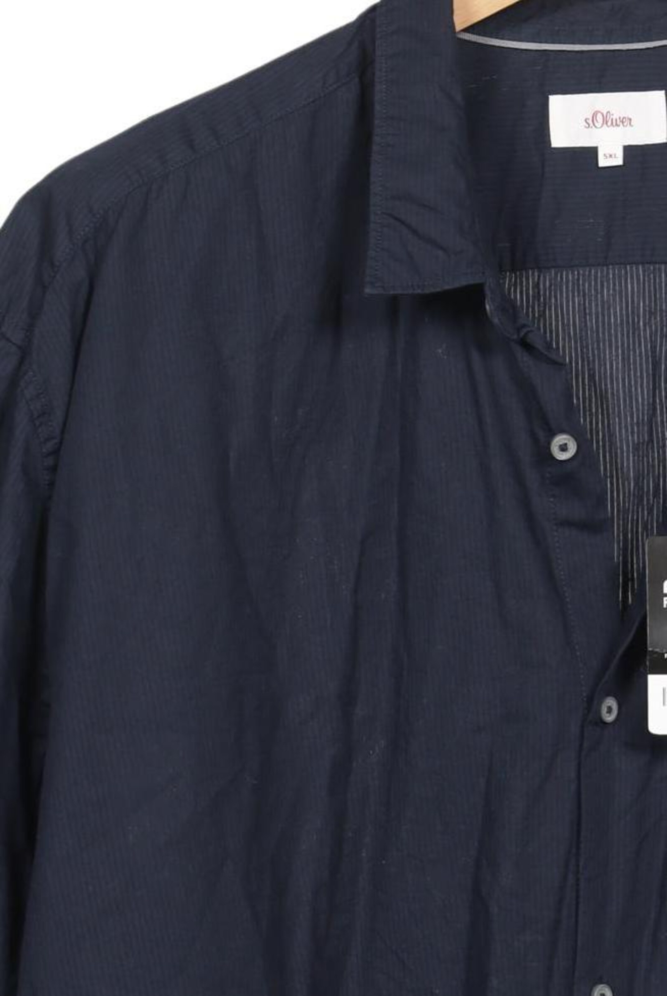s.Oliver Button Up Shirt in 5XL in Blue