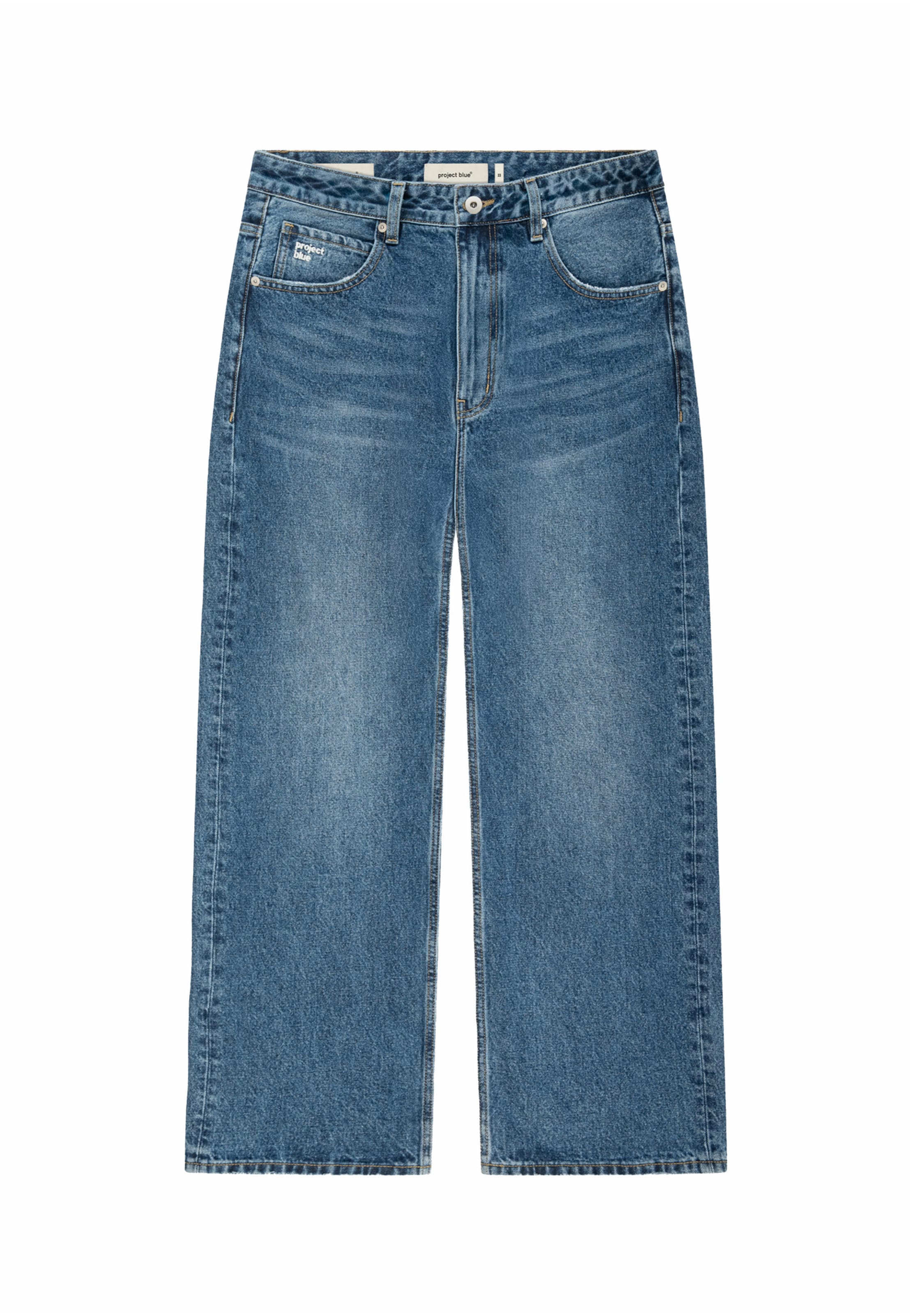 Project Blue Baggy Jeans in Blauw: voorkant