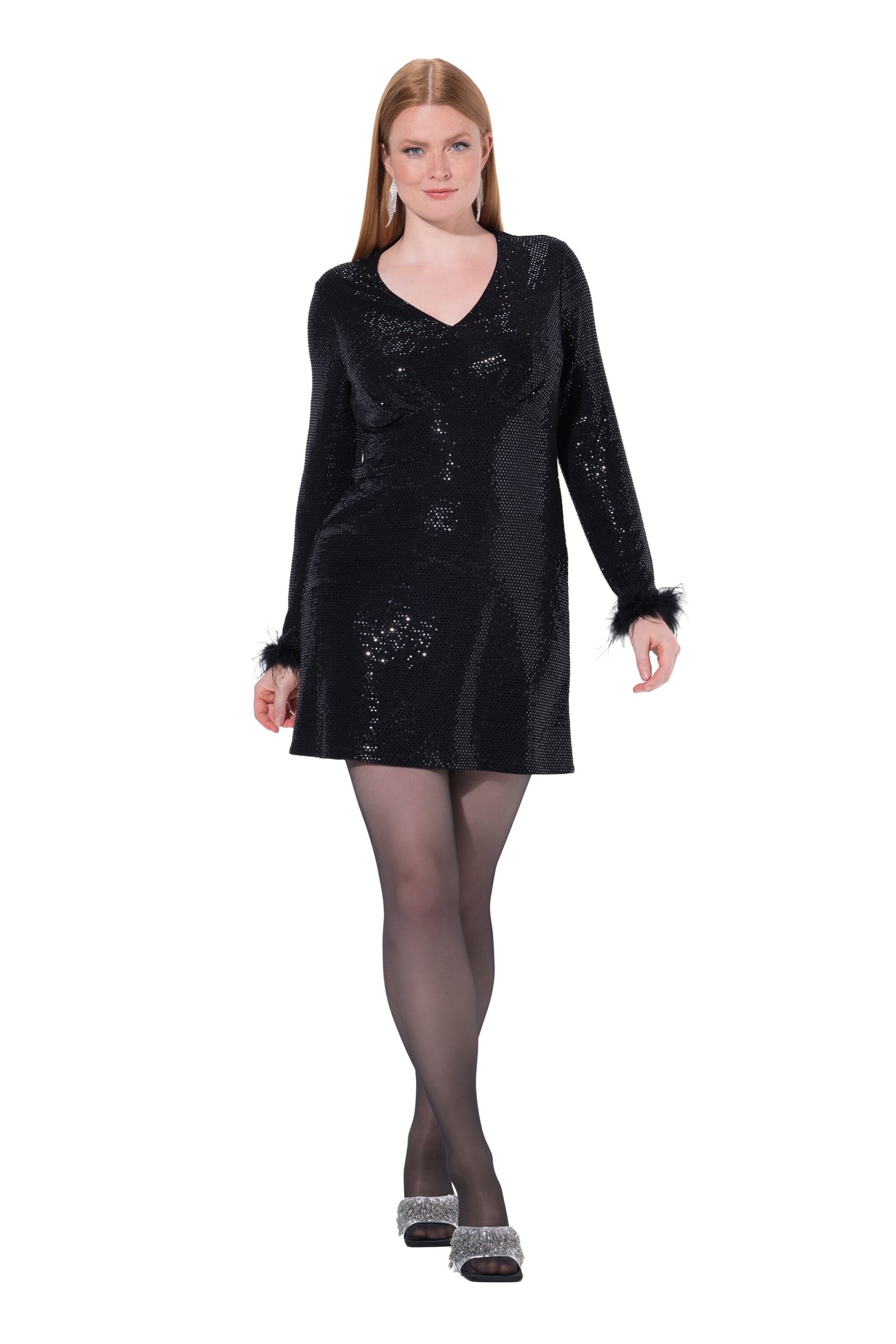 Robe de cocktail Ulla Popken en bleu : devant