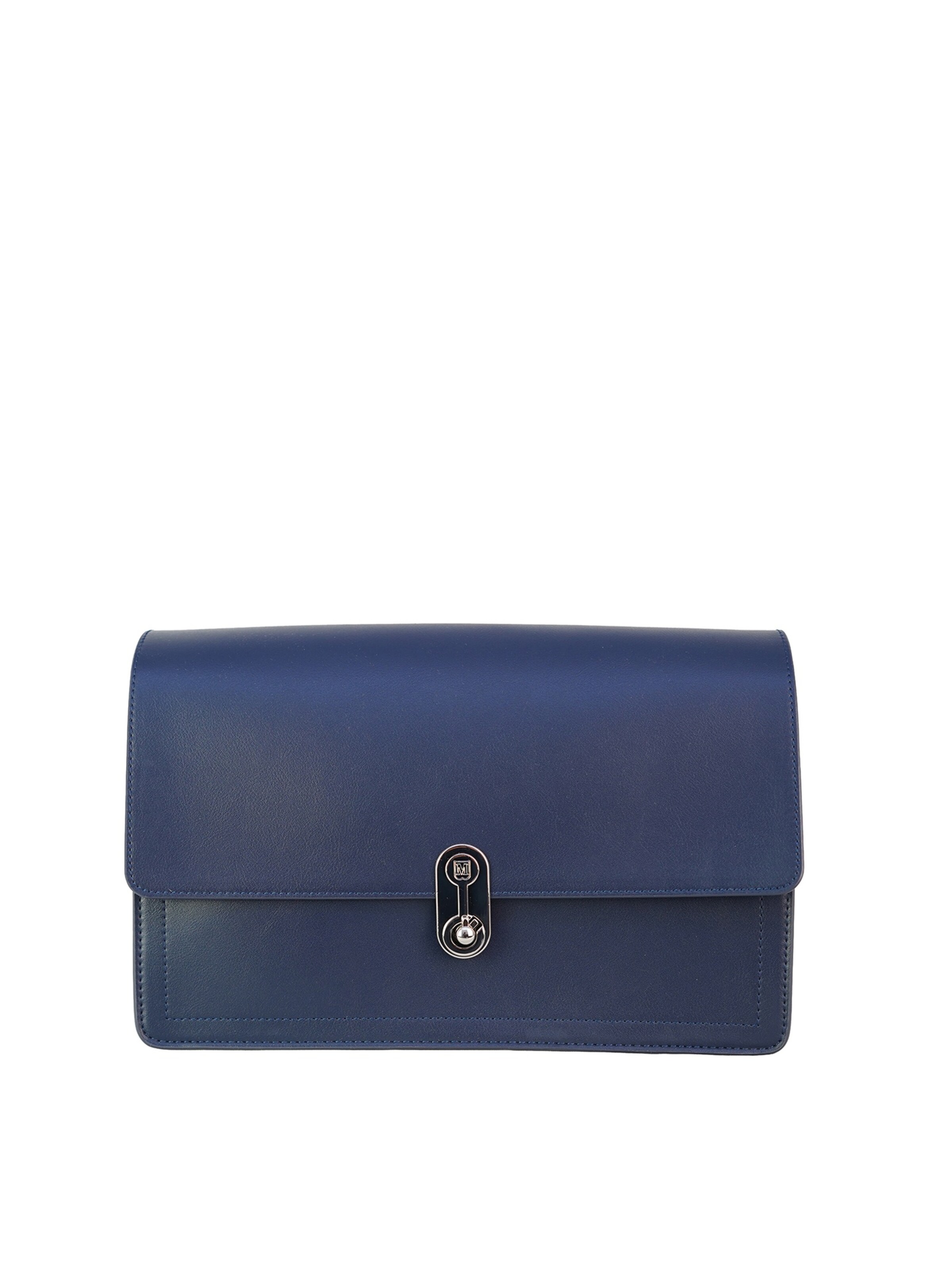 Borsa a spalla 'Borsa a Spalla Donna Bruno Magli Carol Flap Eco-Pelle Twist Lock' di Bruno Magli in blu: frontale