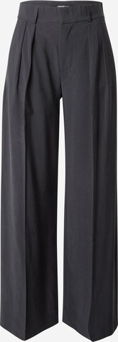 Wide leg Pantaloni con piega frontale di Gina Tricot in nero: frontale