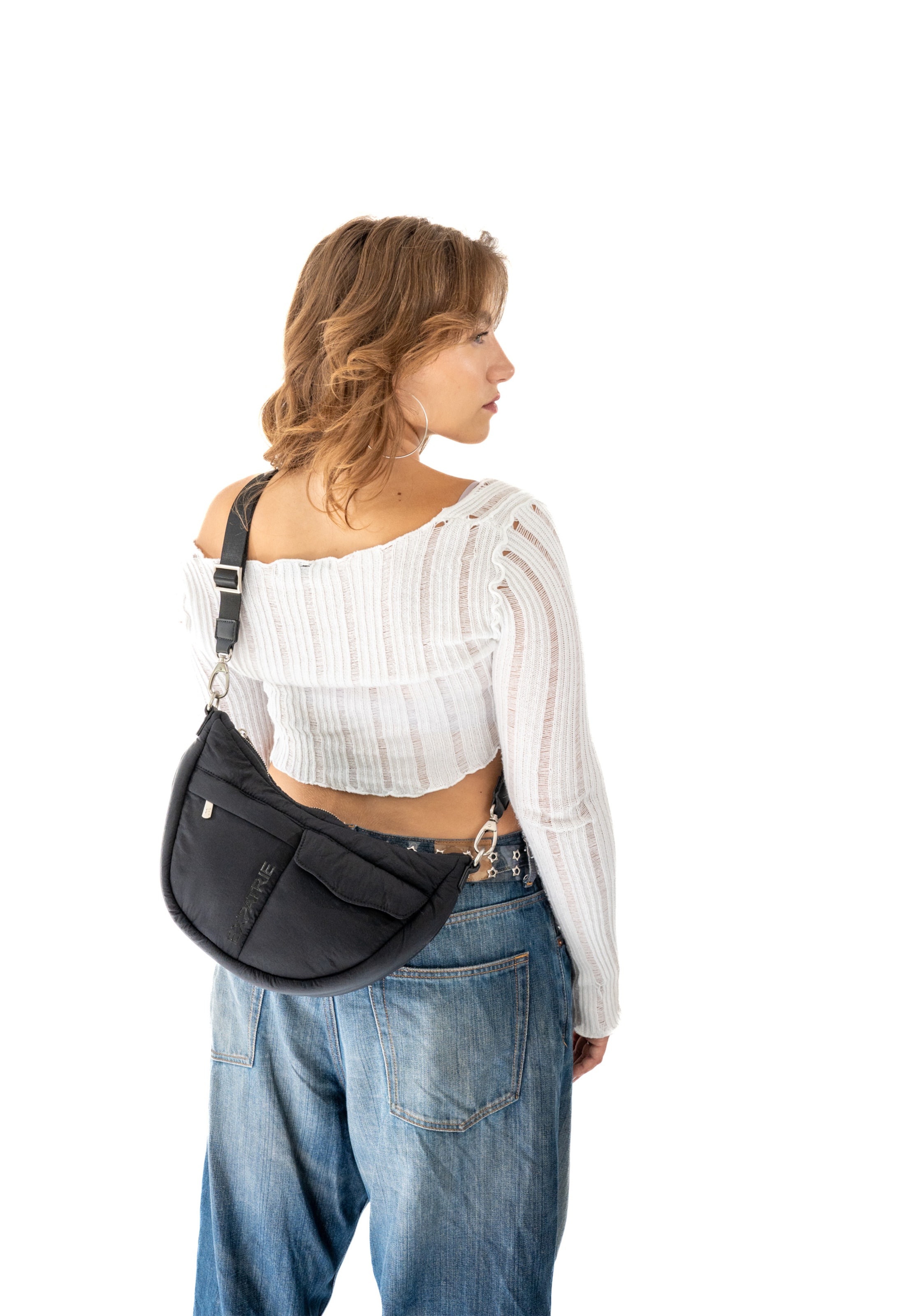 juoda Expatrié Rankinė su ilgu dirželiu 'Vivy'