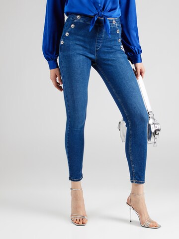 GUESS Skinny Jeggings 'AUBREE' in Blauw: voorkant