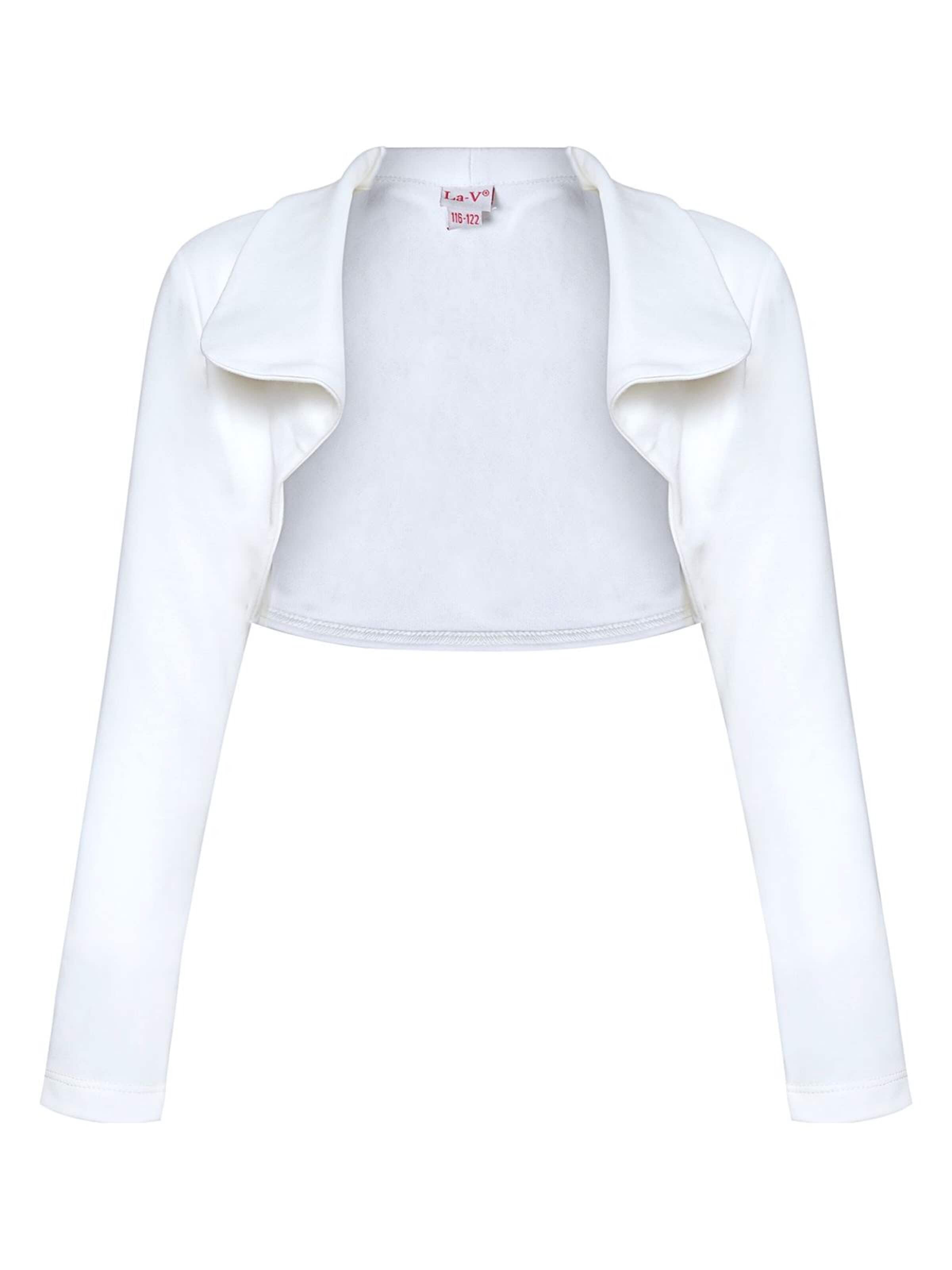 La V Vest 'Vest met lange kraag' in White: front