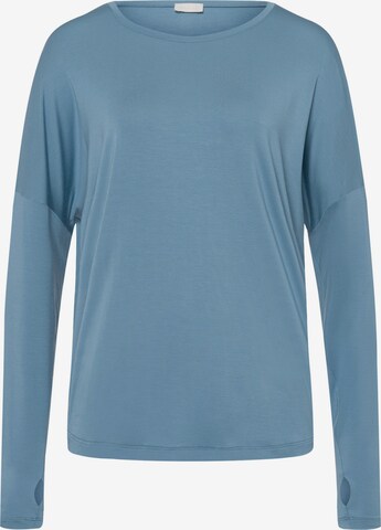 Hanro Longsleeve ' Yoga ' in Blau: predná strana