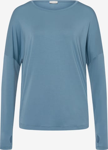 Hanro Shirt ' Yoga ' in Blue: front