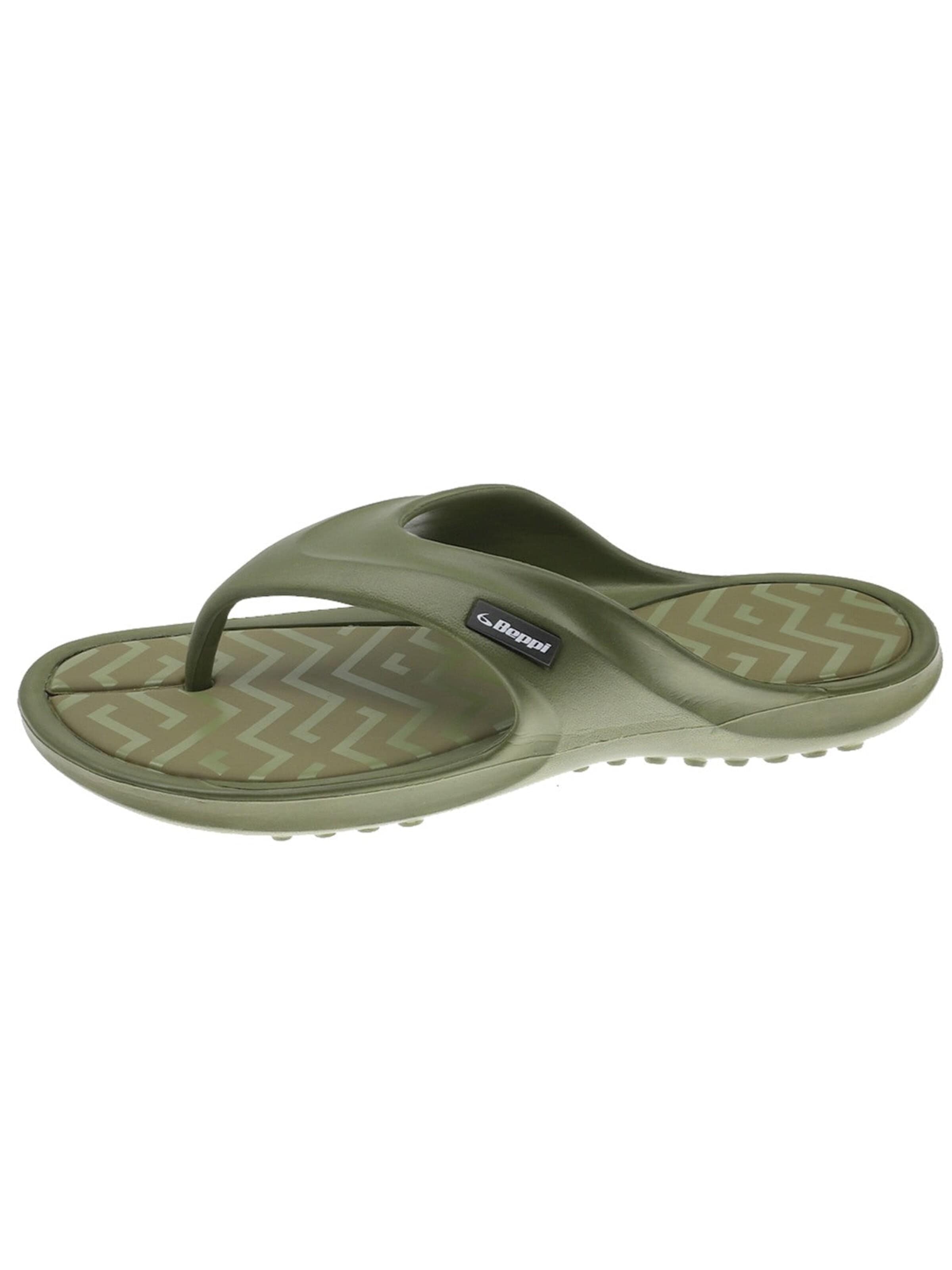 Beppi - Sandalias de dedo 'Thong Slipper' en verde: frente
