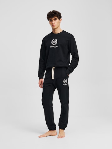 Karl Lagerfeld Tapered Trousers 'Hotel' in Black: front