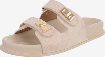 Ital-Design Mules in Beige: front