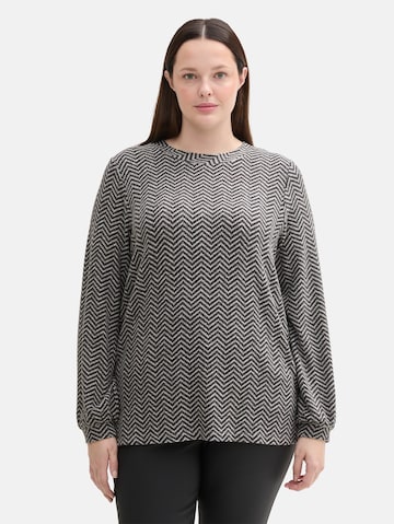 Tom Tailor Women + Shirt in Grijs: voorkant