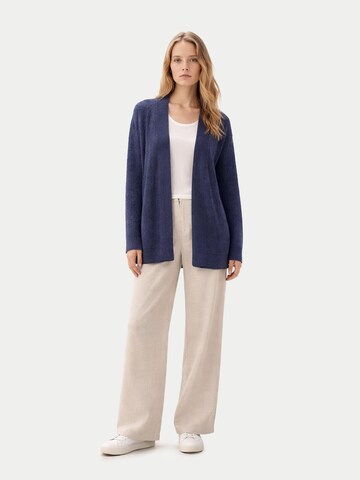 GOBI Cashmere Kofta 'Ajour Knit Open-Front Cashmere Cardigan' i blå