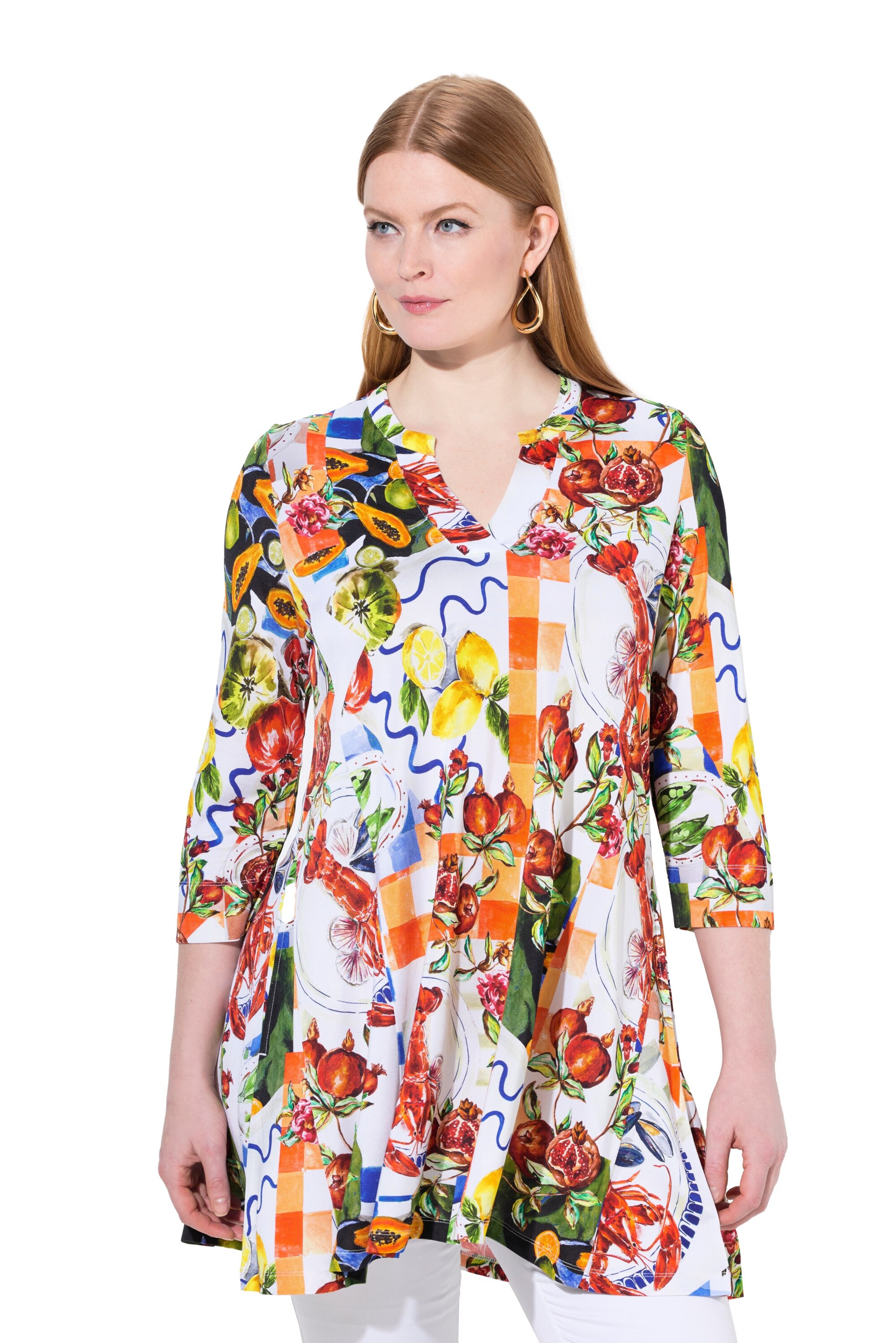 Ulla Popken Tuniek in Gemengde kleuren: voorkant