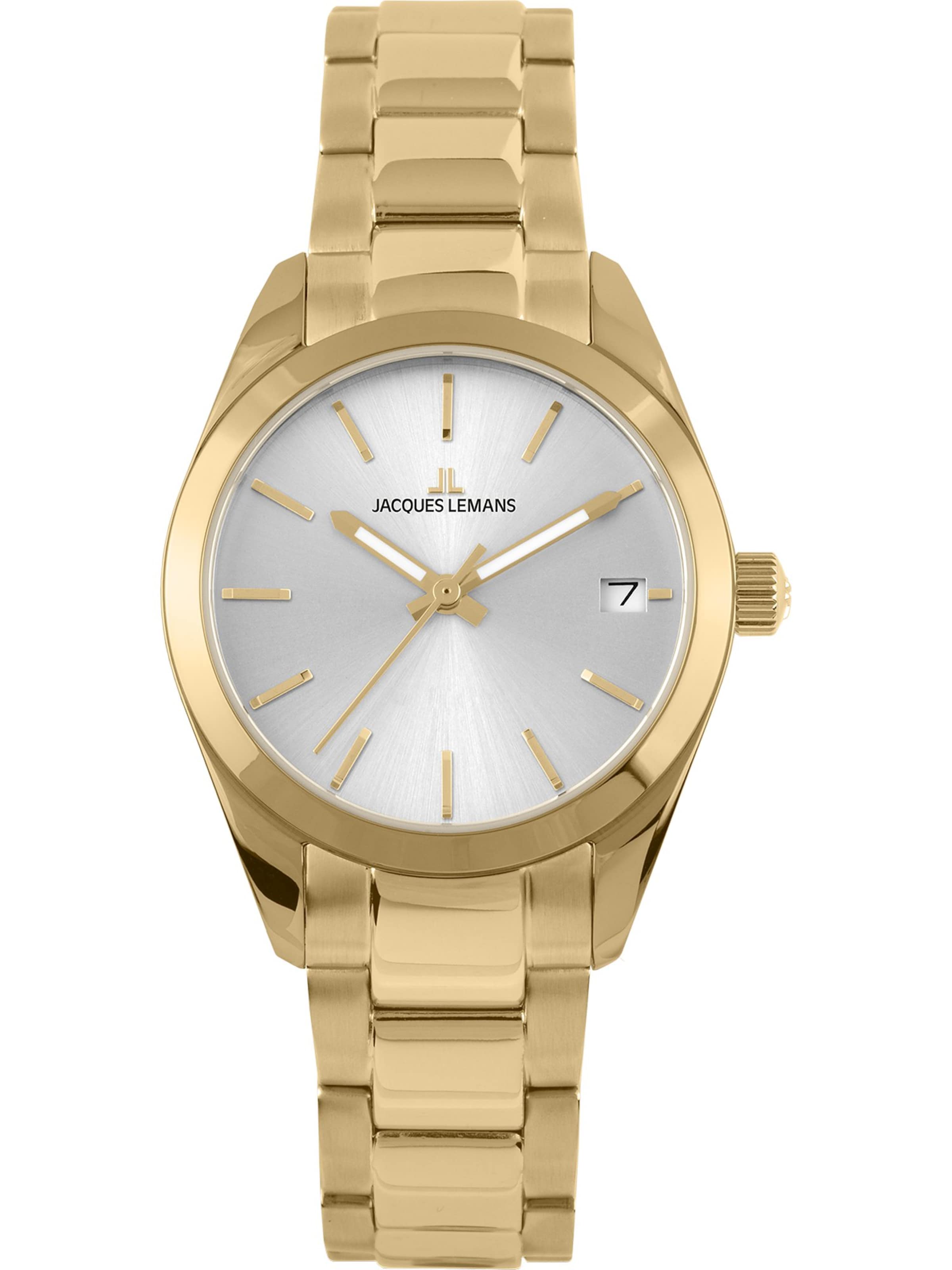 Jacques Lemans Analoguhr in Gold: Vorderseite