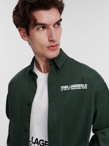 Karl Lagerfeld Regular fit Button Up Shirt in Green