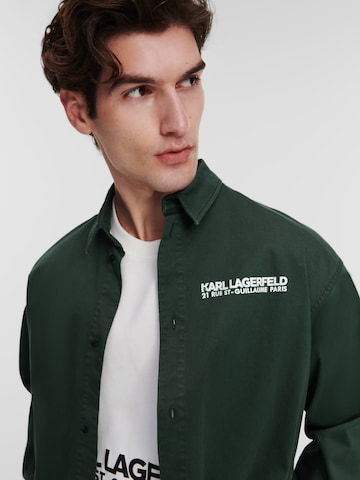 Karl Lagerfeld Средняя посадка Рубашка в Зеленый