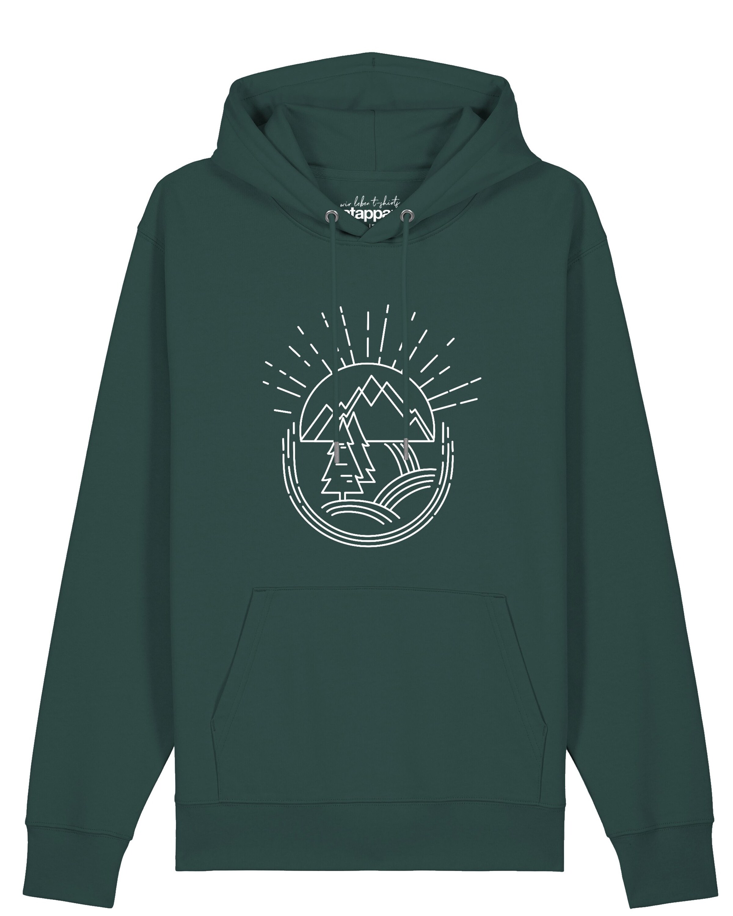 Felpa 'Natur Ist Schön' di Watapparel in verde: frontale