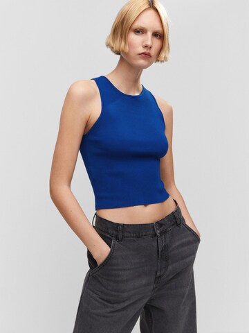 MANGO Top 'Hernan' in Blauw: voorkant