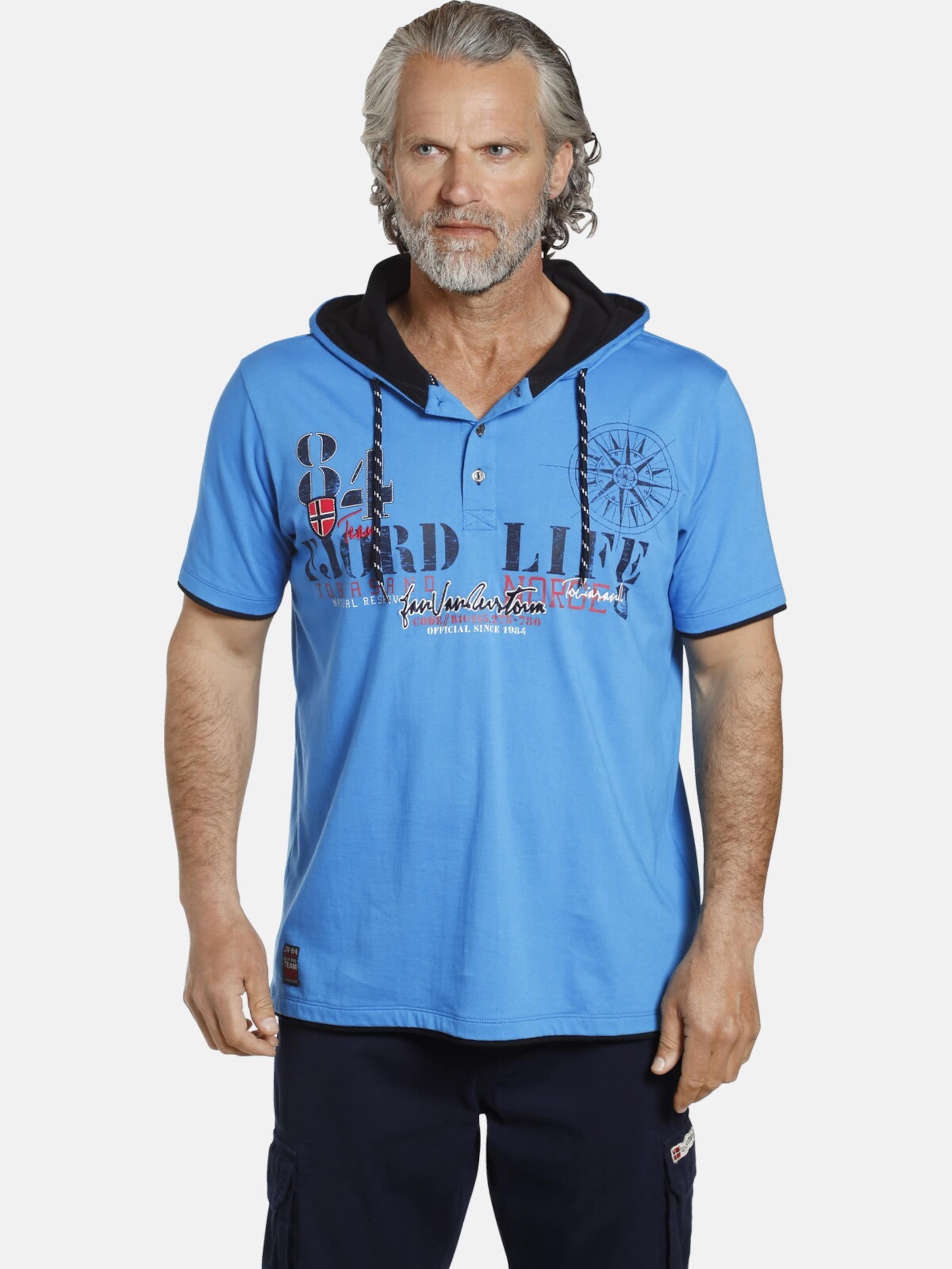 Männer Große Größen Jan Vanderstorm T-Shirt 'Keld' in Blau - ZA85885 Männer Große Größen Jan Vanderstorm T-Shirt 'Keld' in Blau - ZA85885