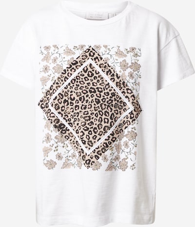 Rich & Royal T-Shirt in hellbeige / braun / schwarz / weiß, Produktansicht