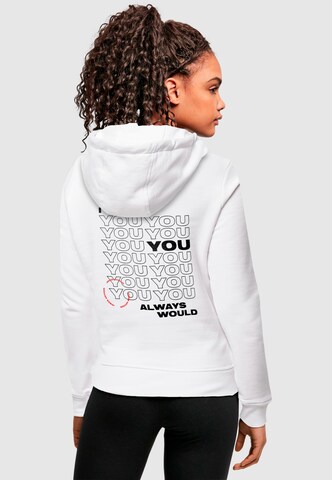 Merchcode Sweatshirt 'James Arthur - I Knew' in White: front