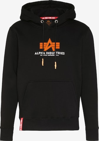 ALPHA INDUSTRIES Sweatshirt in Black: front