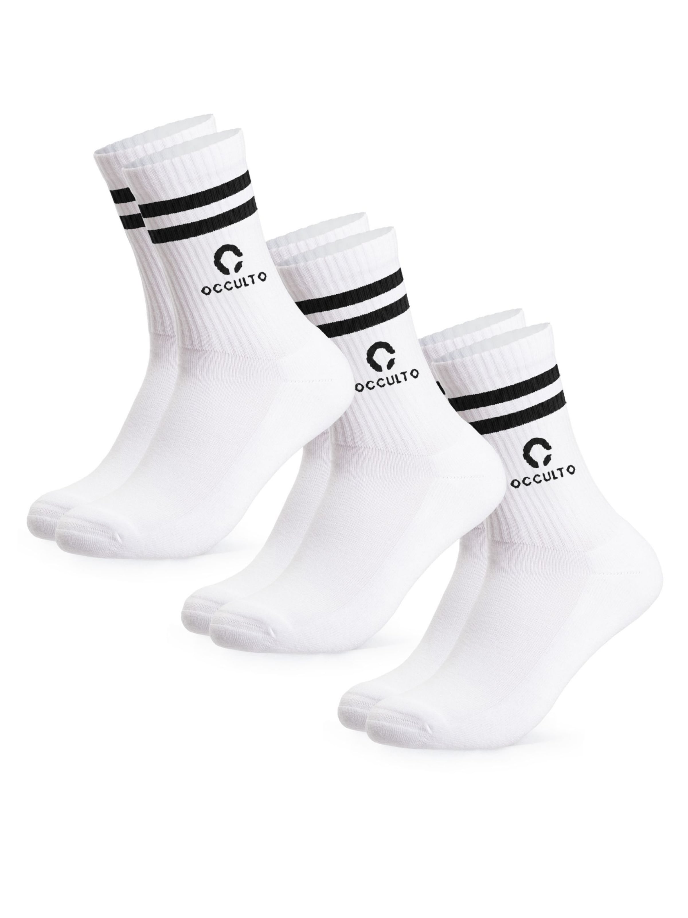 Occulto Sportsocken 'Ray'‌‌‌‌‌‌‌ in Weiß: Vorderseite