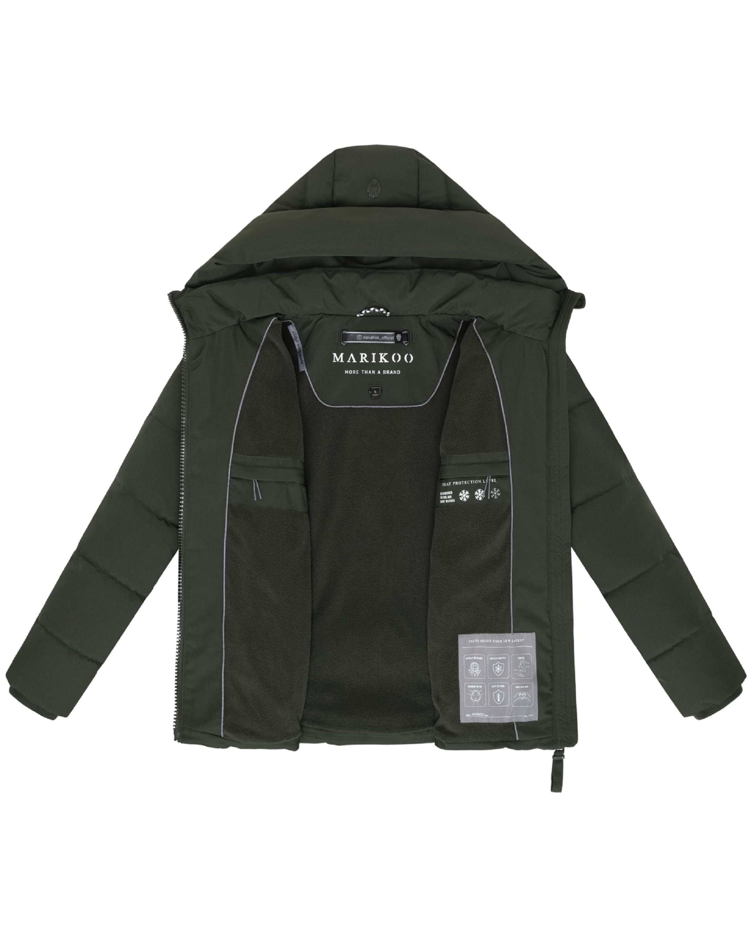 Veste d’hiver 'Kuschelnasee 16' MARIKOO en vert