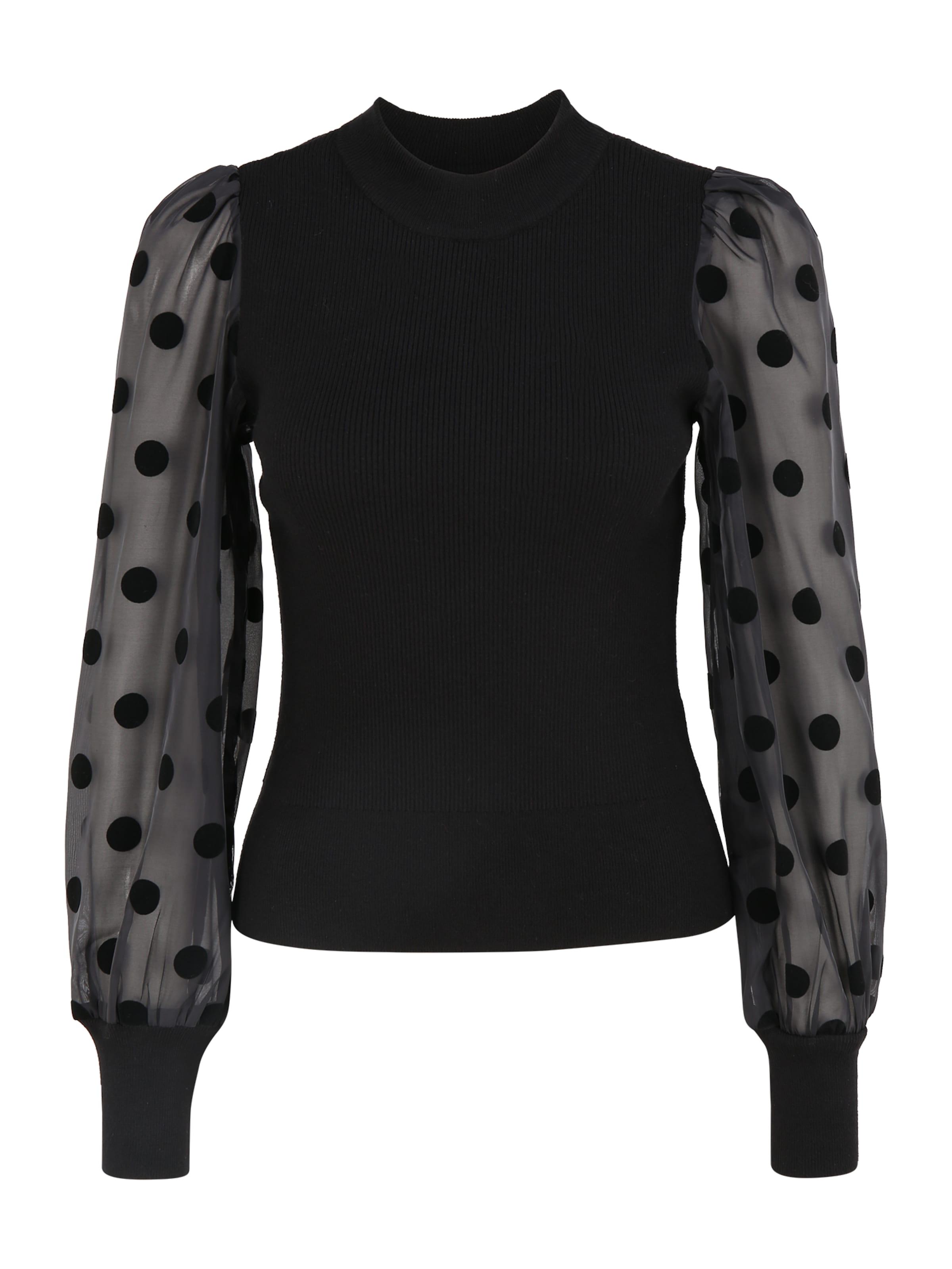 YAS Sveter 'YASDotme' - Čierna: predná strana