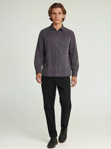 Funky Buddha Regular Fit Hemd in Grau