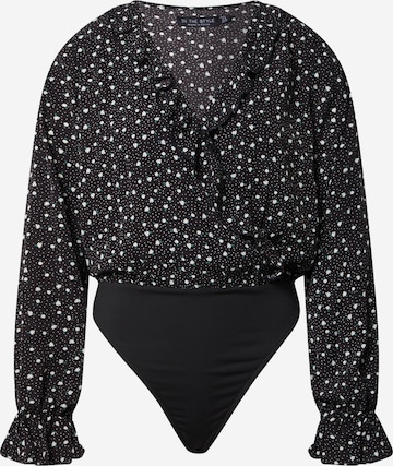 In The Style Blouse Bodysuit 'DANI' in Black: front
