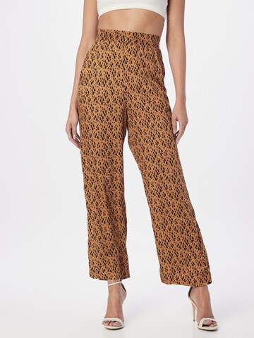 Bizance Paris Wide leg Broek 'PACO' in Bruin: voorkant