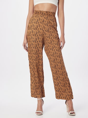 Bizance Paris Wide leg Broek 'PACO' in Bruin: voorkant