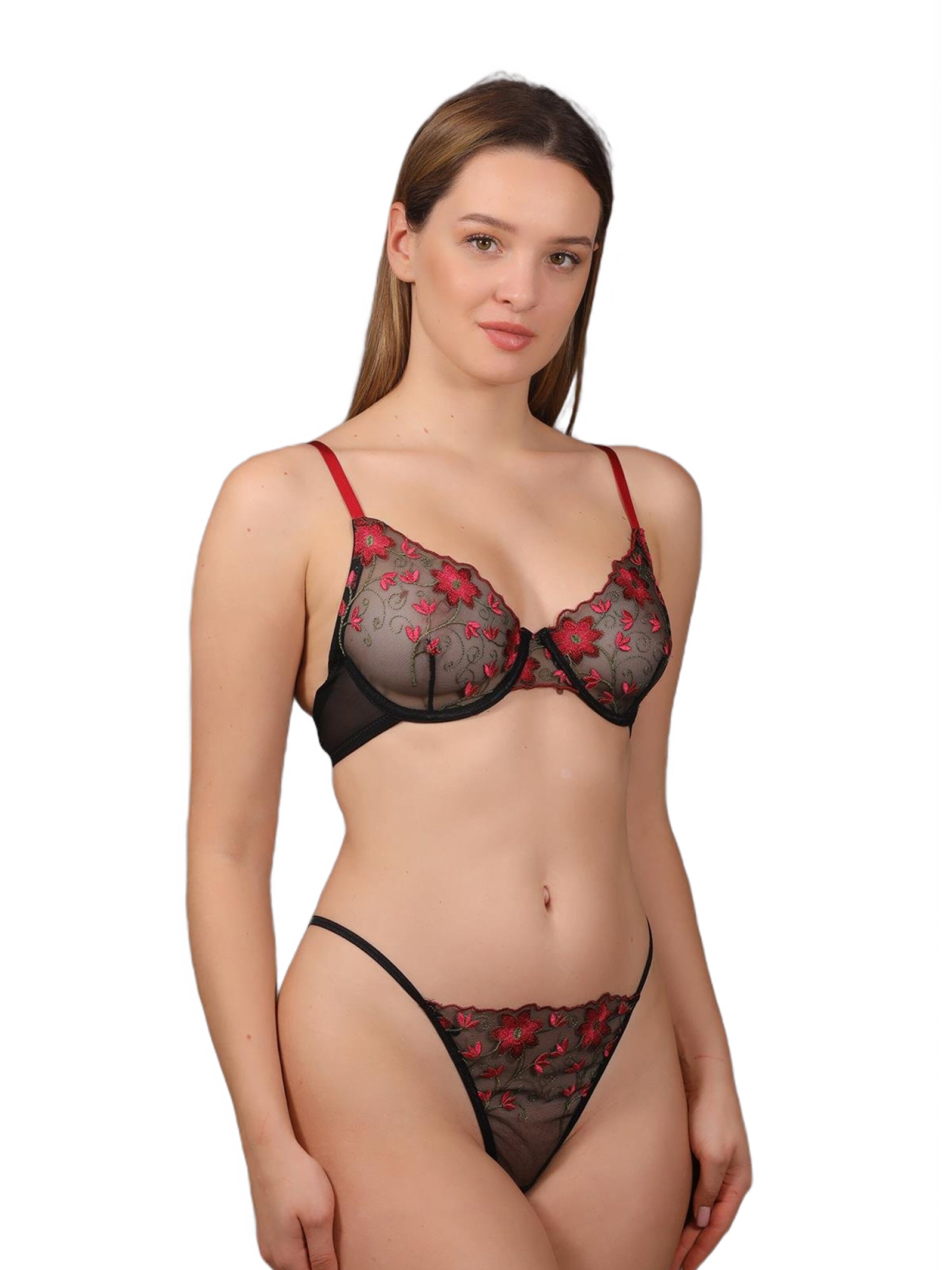 Invisible Ensemble de linge C&City en noir : devant