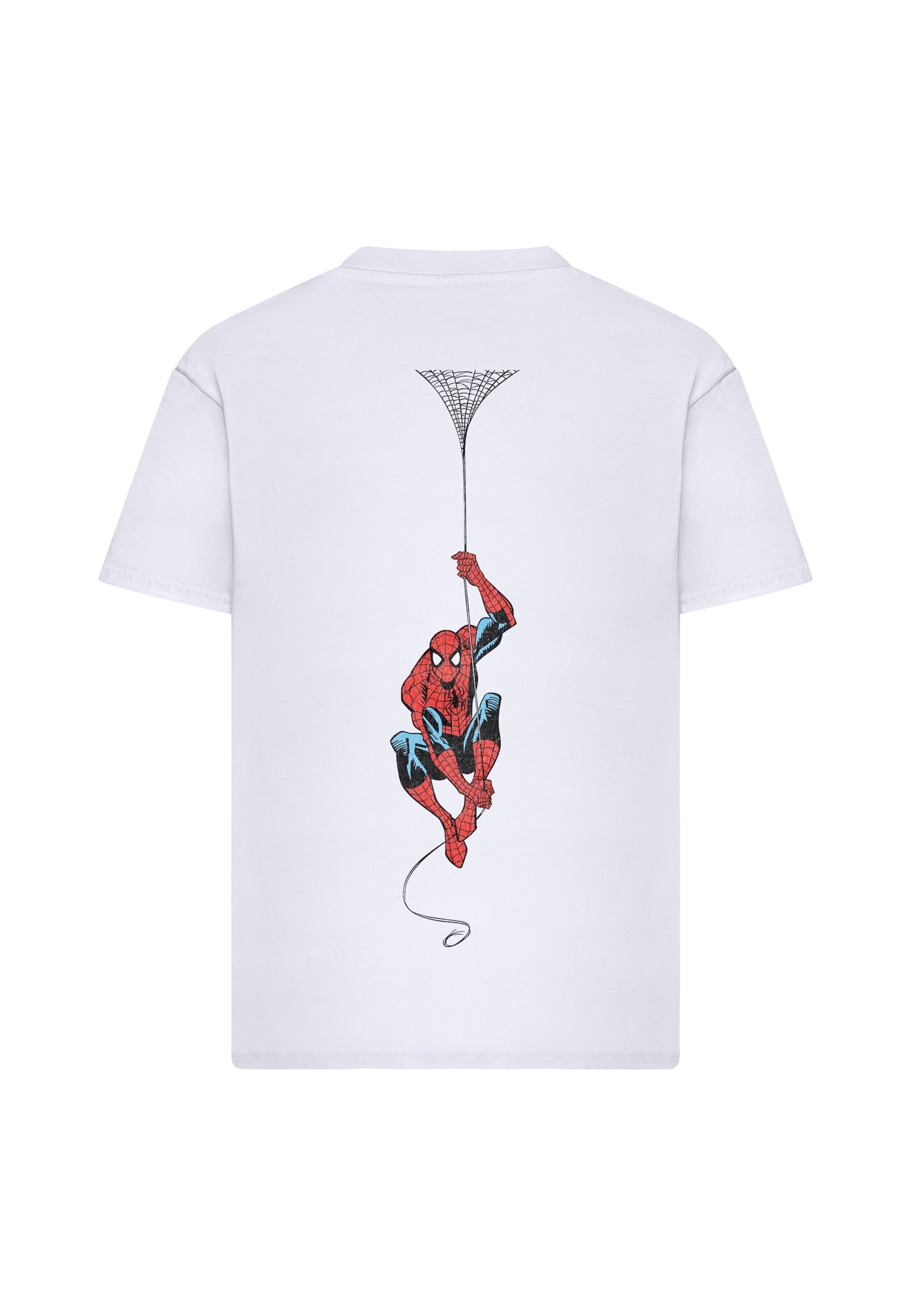 T-Shirt 'Marvel Fiendly Neighborhood Spiderman' Merchcode en blanc : derrière