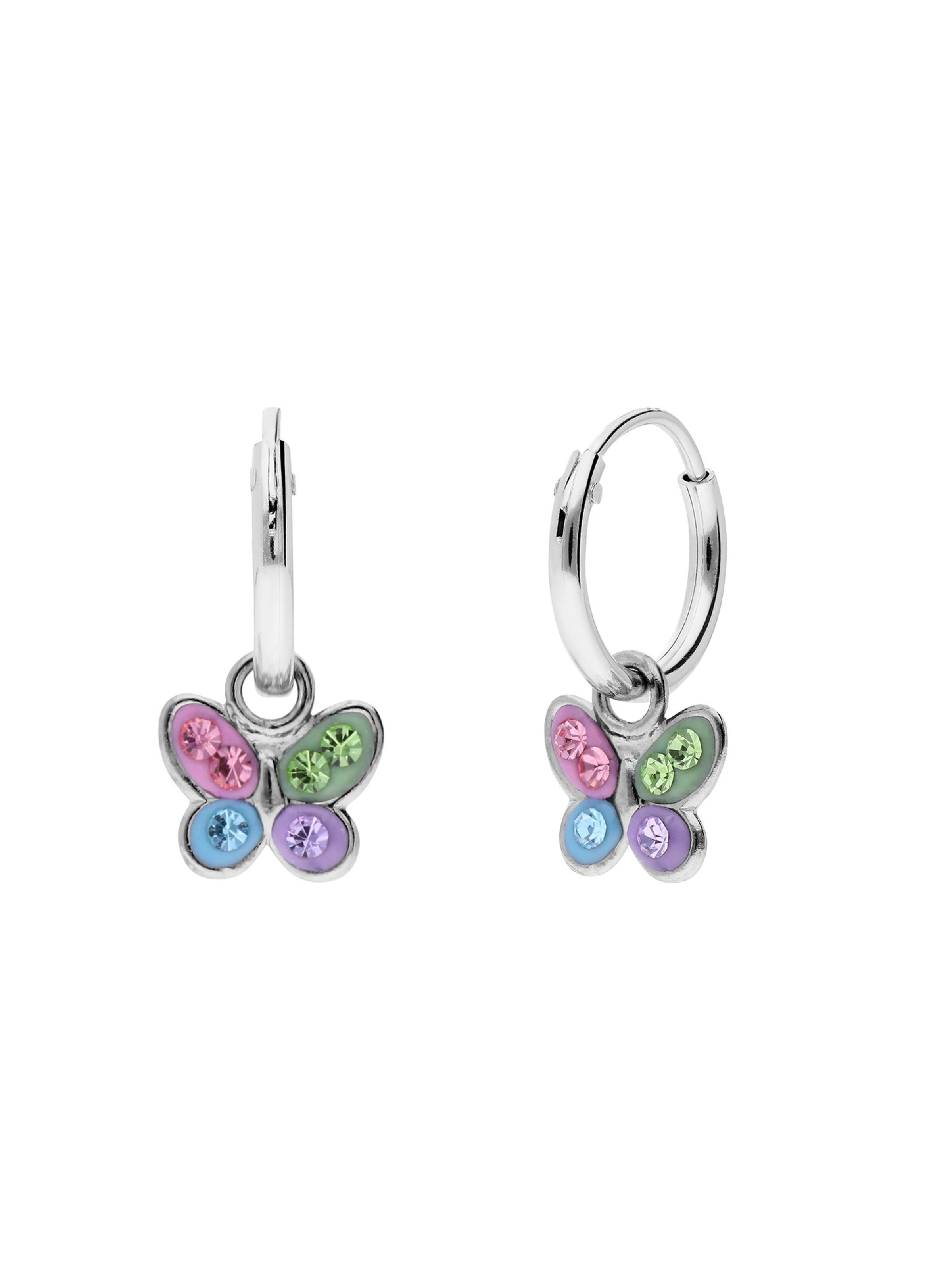 Boucles d'oreilles Lucardi en argent : devant
