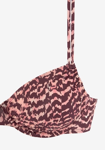 LASCANA T-shirt Bikini Top in Pink