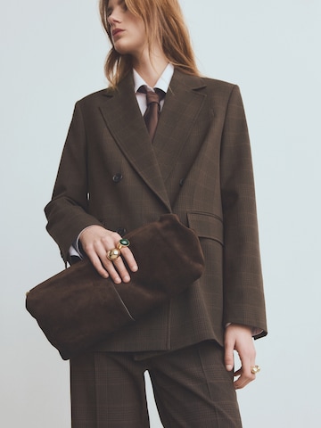 MANGO Блейзър 'Klimt' в кафяво: отпред