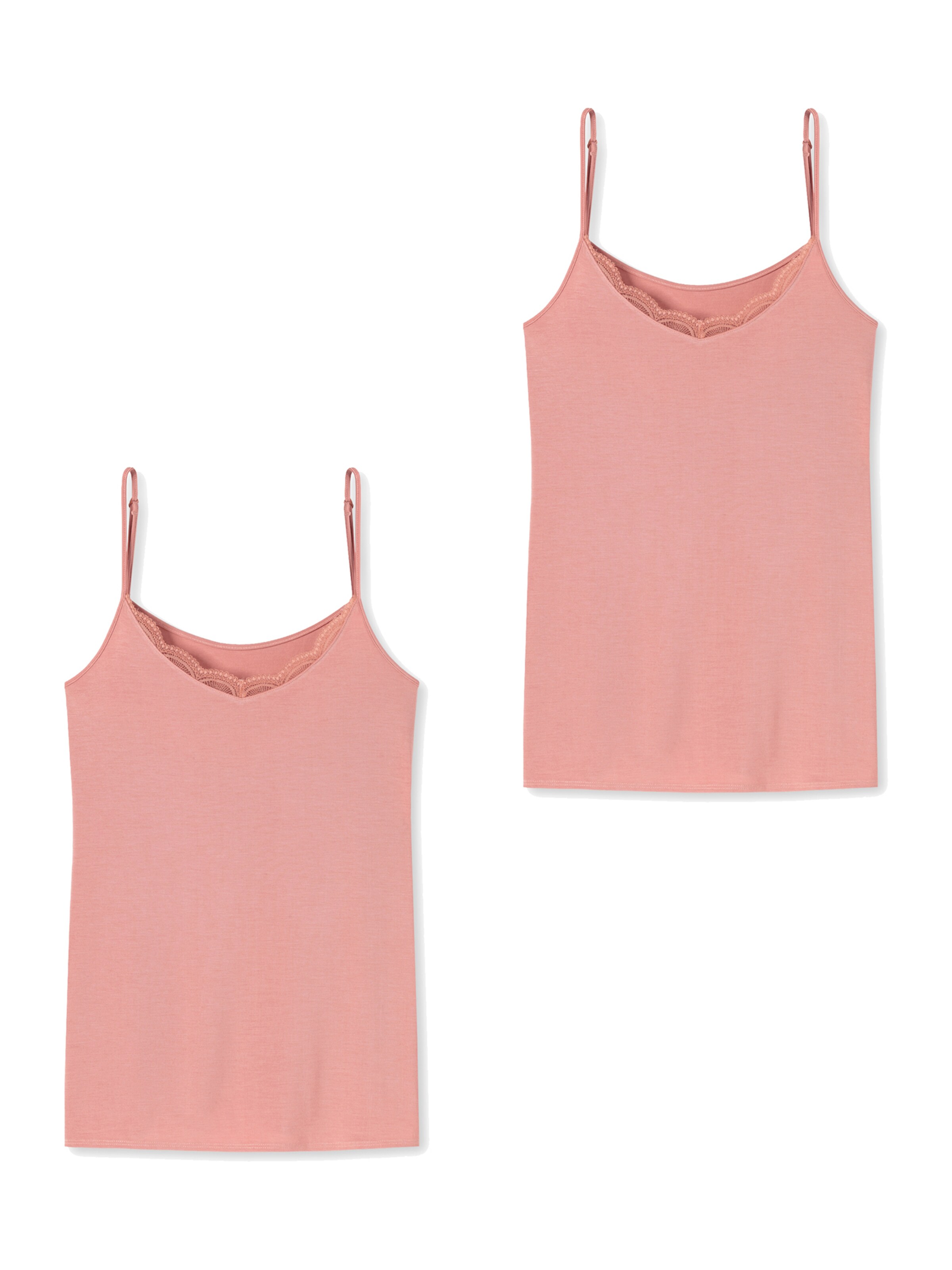 SCHIESSER Top 'Feminine Lace' in Pink: front