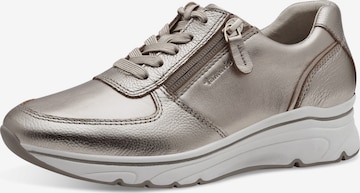 Sneaker bassa di Tamaris in oro: frontale
