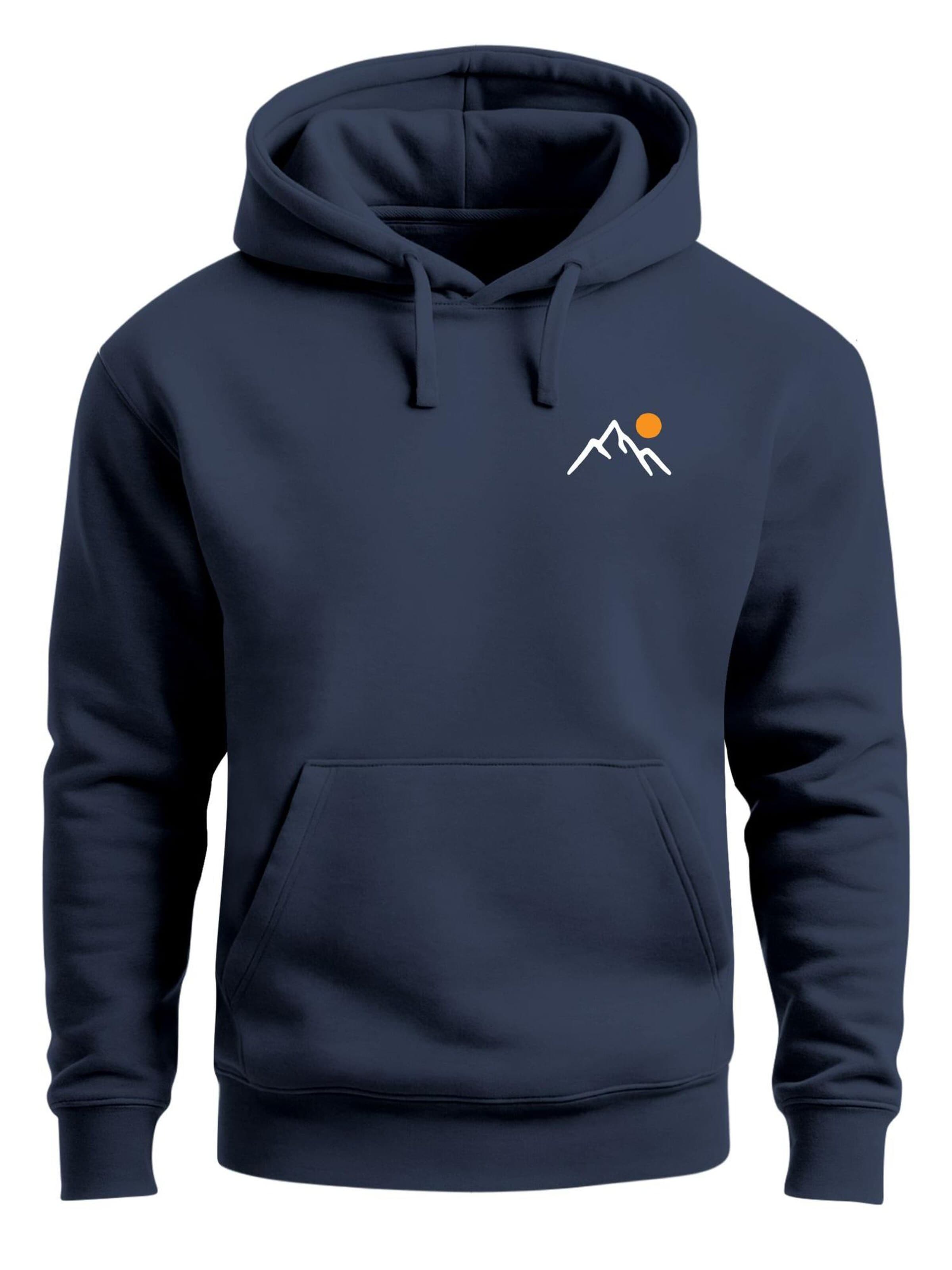Neverless Sweatshirt 'Mountain Sun' in Blue: front