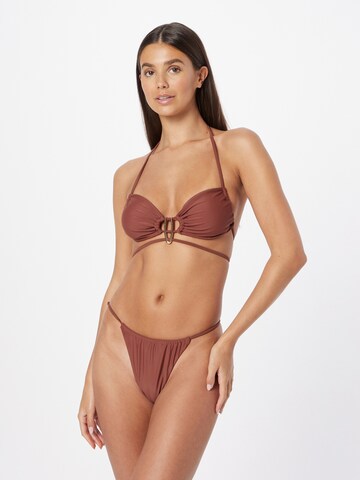 Misspap Bikini in Brown: front
