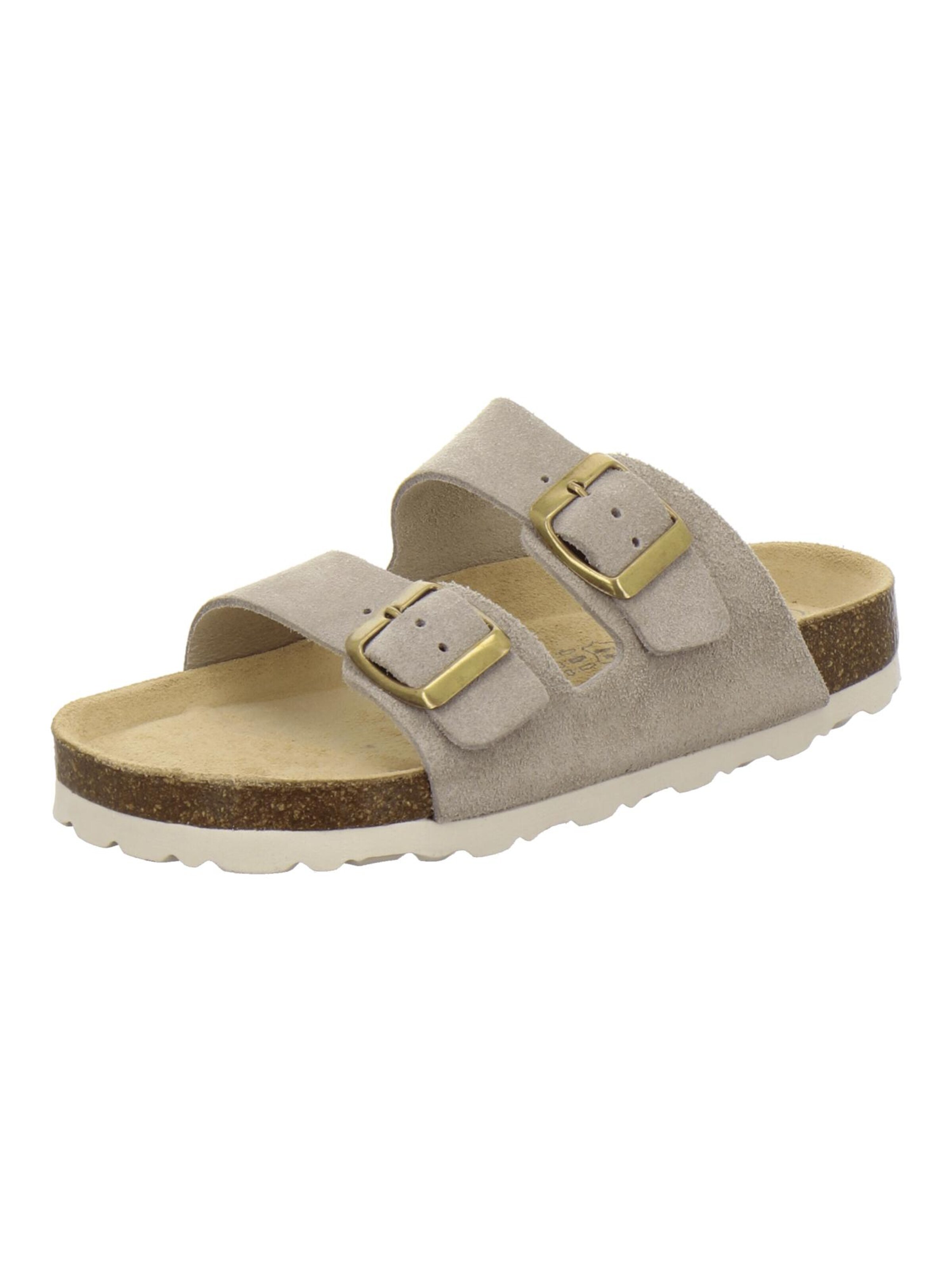 Sandales 'Mädchen Pantoletten Zweischnaller quarz' AFS-Schuhe en beige : devant
