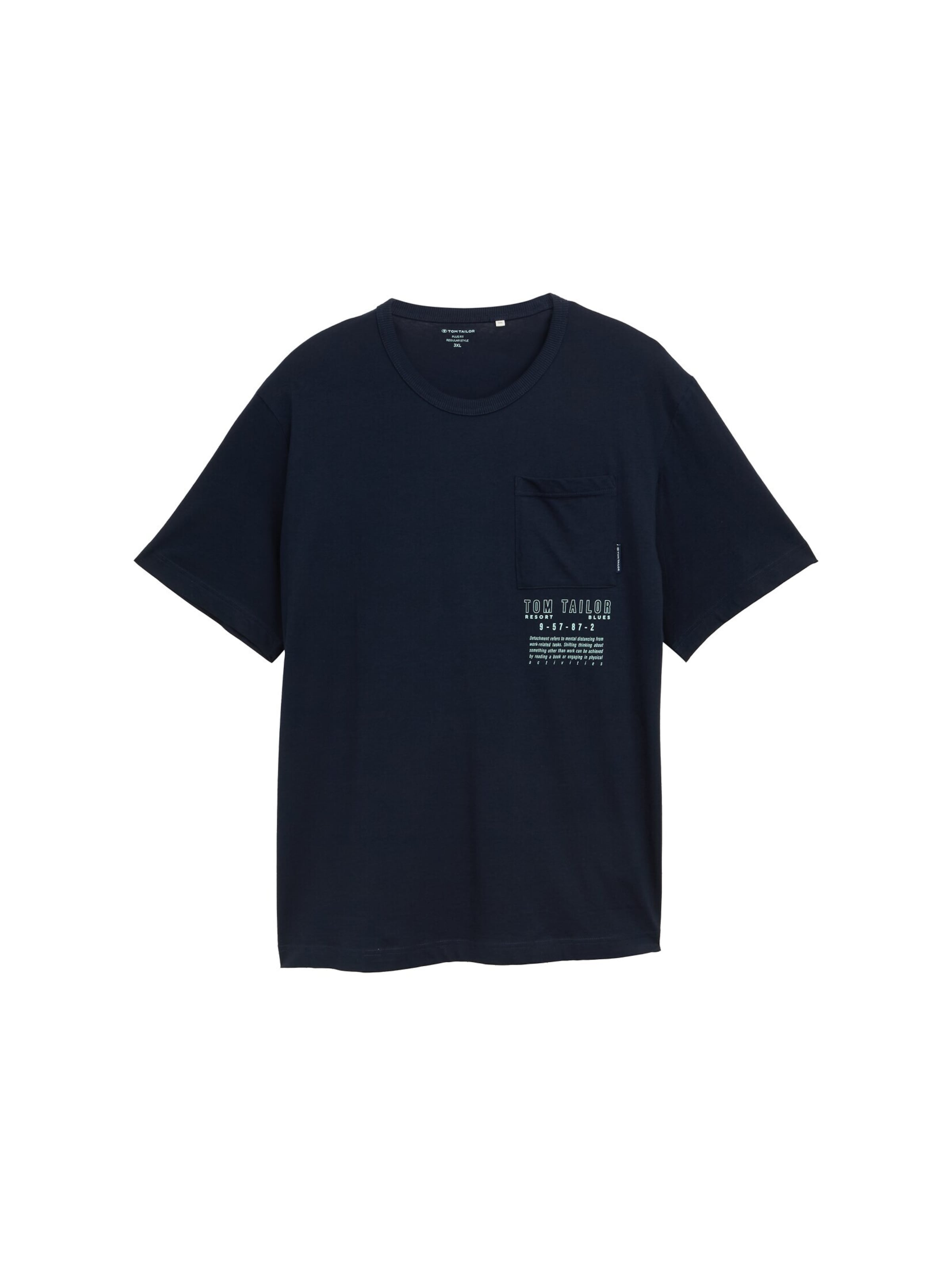 TOM TAILOR Men + T-Shirt in Blau: Vorderseite